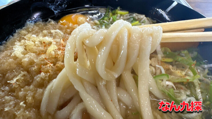 めぐみうどんの天玉かうどんの麺