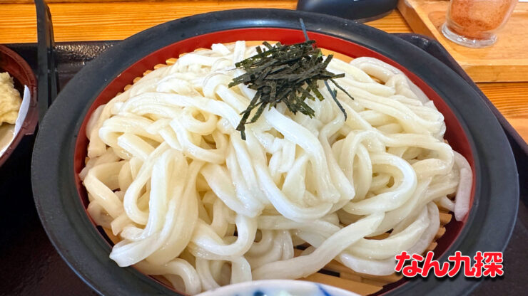 「とんかつ十兵衛 宮崎店」のざるうどん麺