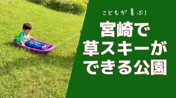 こどもが喜ぶ！宮崎で草スキーができる公園！